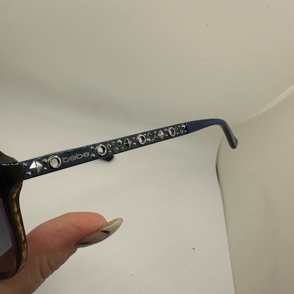 Bebe Kicking It Blue Brown Tortoise Sunglasses - Picture 4 of 7